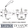 Bristan Regency Deck Mounted Bath Shower Mixer Gold Dimensions